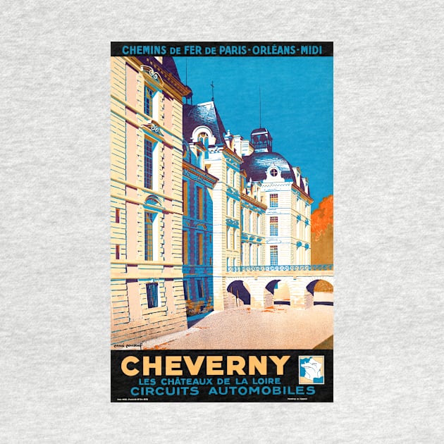 Vintage Travel Poster France Cheverny by vintagetreasure